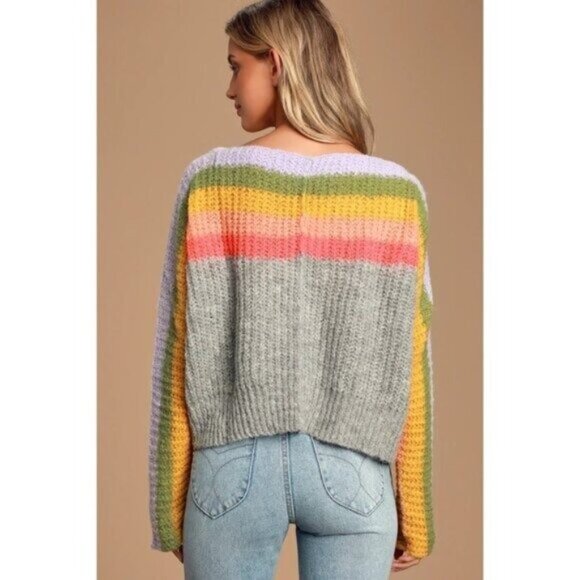 Free People Size XS See The Rainbow Sweater - Picture 3 of 9